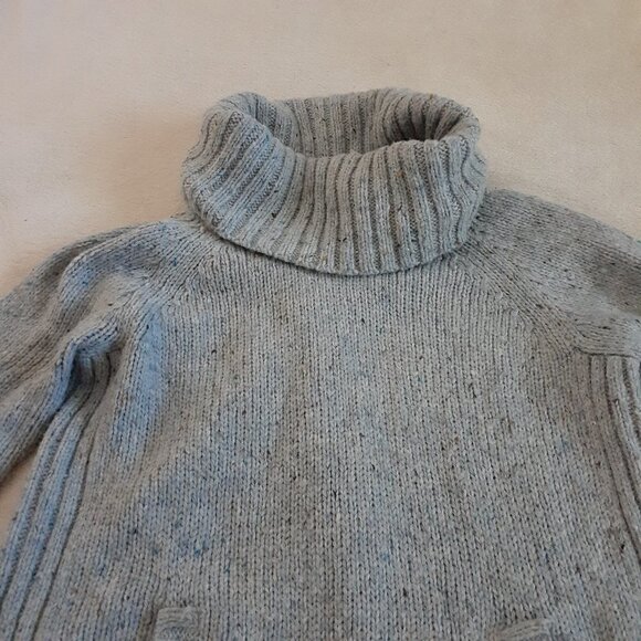 Cynthia Rowley Women's L Light Blue Cowl Neck Wool Blend Kangaroo Pocket… - Picture 6 of 12